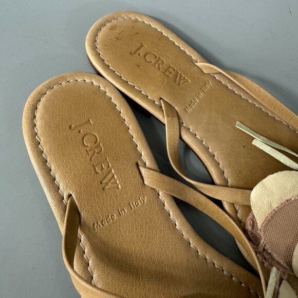 J Crew Made in Italy Suede/Leather Flip-flop Sandals, Size 5 - Picture 14 of 14